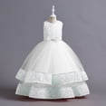 thumbnail image 3 of Vestido infantil con lentejuelas, vestido infantil con lazo, vestido de princesa para niña, vestido de niña de flores para actuación de piano, 3 of 5