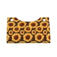 thumbnail image 2 of Fuzoiu Chocolate Plaid Sunflower Print Tissue Box Cover, PU Leather Tissue Holder,Decorative Facial Paper Organizer for Bathroom Living Room Bedroom Countertop Office Desk Car Home, 2 of 7