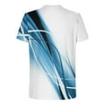 thumbnail image 4 of ZCFZJW Mens Funny Cool T-Shirts Casual 3D Striped Color Contrast Print Novelty Short Sleeve Round Neck Pullover Tops Loose Fit Soft Cotton Basic Workout Tees Shirt Blue XXXXXL, 4 of 5
