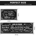 thumbnail image 3 of Black Kitchen Mat Kitchen Rules Theme Kitchen Rugs Sets of 2, Non-Slip Farmhouse Chef Kitchen Floor Mats for in Front of Sink Kitchen Decor for Dining Room, Floor Home, Laundry, 3 of 6