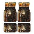 thumbnail image 1 of Kdxio Sunflower Cowboy Hat Cow Print Car Floor Mats Universal SUV Front Rear Floor Foot Mats 4-Piece Full Set with Non-Slip Rubber Backing Car Accessories for Most Cars, 1 of 7