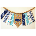 thumbnail image 5 of Adorable Fabric Banner with Polka Dot Gingham Patterns and Cookie One Decoration for First Birthday Party Backdrop Decorations Photography Props Party Supplies, 5 of 8