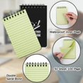 thumbnail image 3 of shiyou-10 Pack Waterproof Notebook, 3x5 inch Pocket Notepad, All Weather Pocket Notebook, Write in The Rain Mini Spiral Notepad with Grid, Handy Steno Memo Pads for Outdoor, Office, School (Black), 3 of 4