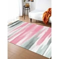 thumbnail image 2 of Abstract Grey Area Rugs Indoor Non-Slip Washable Rug Pink Mottled Gradient Texture Farmhouse Rug Rubber Backing Floor Mats Non Shedding Home Decor Carpet for Entryway Living Room 3x4ft(Small), 2 of 7