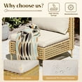thumbnail image 6 of LHBcraft 7-Piece Wicker Patio Furniture Set, Boho Outdoor Conversation Set Sectional Sofa with Water Resistant Thick Cushions and Coffee Table, 6 of 6
