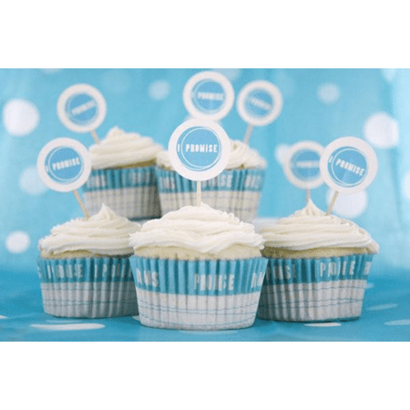 

I Promise - Baptism - Cupcake Liners - Blue