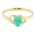 thumbnail image 2 of Galaxy Gold GG 14K Yellow Gold Natural Emerald Ring - May Birthstone - Abundance & Joy - Sizes 5.5 to 11 - Fine Jewelry for Women, 2 of 3