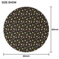 thumbnail image 6 of Black Skull Pineapple Flower Pattern Round Tablecloth 60"x60",Wrinkle Wipeable Table Cloth for Kitchen Dining Room Picnic Patio Party, 6 of 6