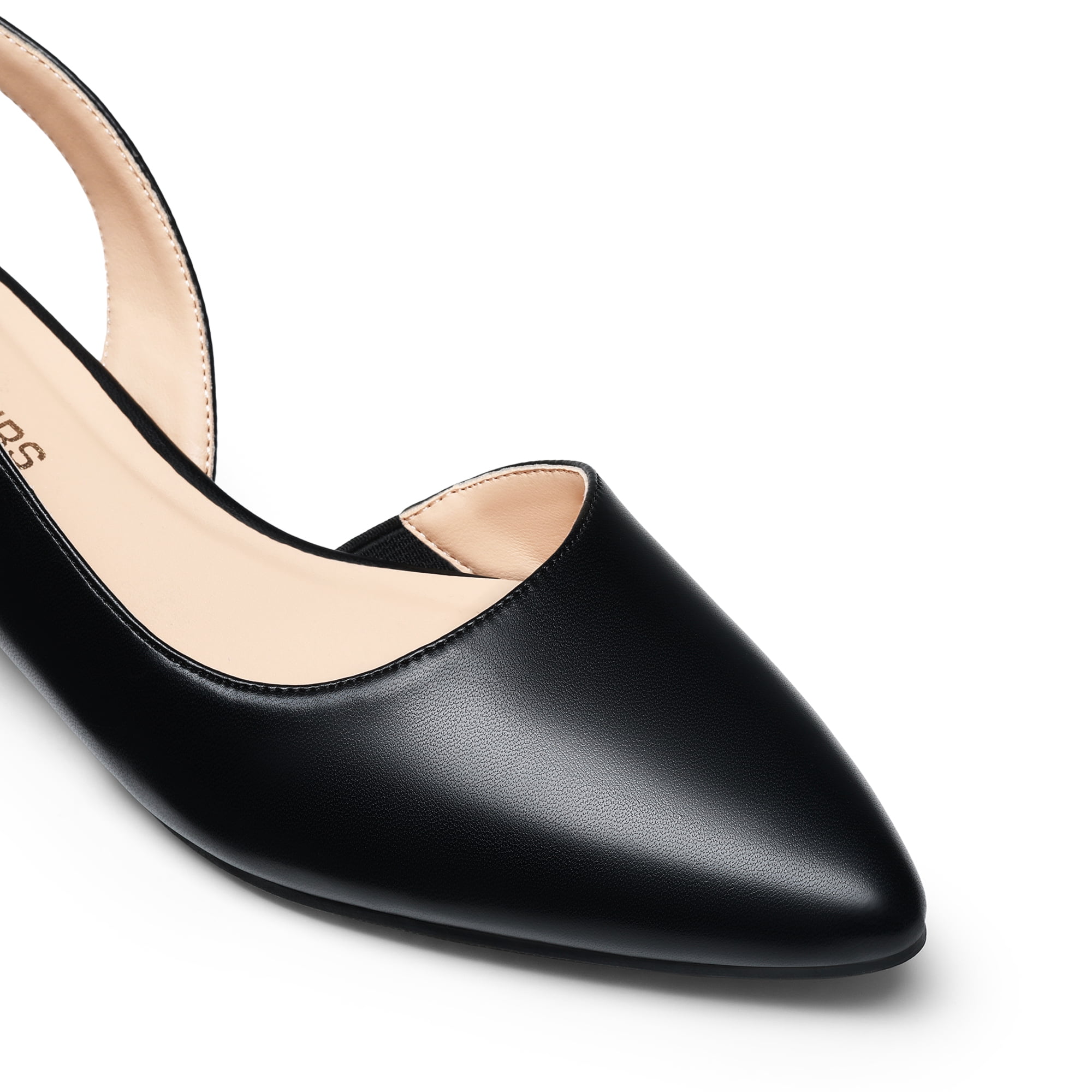 DREAM PAIRS Women's Pumps Slingback Kitten Low Block Heels Pointed Toe Wedding Party Dress Shoes for Women