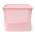 thumbnail image 4 of Mainstays Kids Large Plastic Storage Bin with Lid, Pink, 4 of 7