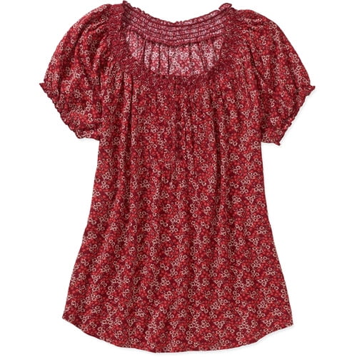 Women's Short Sleeve Peasant Top