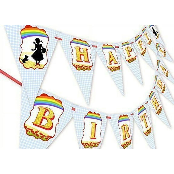 Wizard of Oz Happy Birthday Banner Pennant
