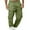 Olive Green, variant on WREESH Men's Cargo Pants Solid Casual Multiple Zipper Button Pockets Outdoor Straight Type Fitness Pants Trousers Olive Green