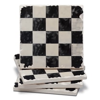 Thirstystone Arlington Check 4-Pack Tumbled Tile Coasters