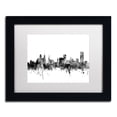 thumbnail image 2 of Trademark Fine Art "Buffalo New York Skyline B&W" Canvas Art by Michael Tompsett, White Matte, Black Frame, 2 of 4