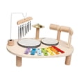 thumbnail image 3 of Batería madera para niños, instrumentos percusión musical, juguete musical para desarrollar la motricidad fina y para niños en edad preescolar, 3 of 9