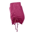 thumbnail image 6 of MIXUE Womens Skirts Solid Color Summer Spicy Sexy Pleated Side Drawstring Half Mini Skirt Streetwear,Pink,L, 6 of 8