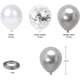 thumbnail image 2 of Globos De Látex De Confeti De Plata Blanca, Paquete De 50 Globos De Fiesta De Cromo Metálico Plateado De 12 Pulgadas Con Cinta Plateada Para Bodas, Cumpleaños, Baby Shower Deco, 2 of 5
