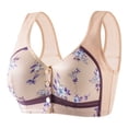 thumbnail image 3 of SROBPTY Womens Everyday Bras Floral Print Front Closure No Underwire Tank Top Support Brassiere for Daily Wear, 3 of 5