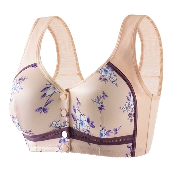 Wensltd Everyday Wireless Bras Women Lightweight Full Coverage Bras Seamless Design Comfortable Lift Bras