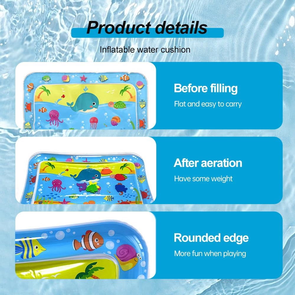 Thickened Water Sensor Play Mat, 2025 New Sensory Water Play Mat for Cats Pet, Cat Water Play Mat, Water Sensor Mat for Kids Cool Comfort Inflatable Tummy Time Water Mat (A1)