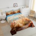 thumbnail image 3 of Coastal Beach Twin Bedding Set,Nature Themed Reed Plant Comforter Set,Ocean Sea Landscape Quilt Bed Set Rustic Country Style Bed Comforter Set 2Pcs, 3 of 5