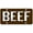 Brown, variant on JASS GRAPHIX Beef License Plate Brushed Aluminum on Red 2-D Farmer Heavy Duty
