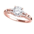 thumbnail image 2 of Aonejewelry 0.75 Ct Halo Diamond Glittering Bridal Set Engagement Ring In 14K Rose Gold, 2 of 4
