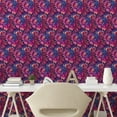 thumbnail image 2 of Ambesonne Floral Abstract Peel & Stick Wallpaper for Home, Colorful Flowers, 13"x36", Violet Dark Purple and Coral, 2 of 5