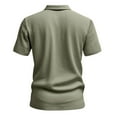 thumbnail image 6 of Jjayotai Mens George Polo Shirts, Men's Faux Linen Solid Color Short Sleeve Lapel Button Down Pullover T-Shirt Tops, Golf Tees, 6 of 9