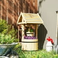 thumbnail image 3 of Topcobe Wood Wishing Well for Outside with Hanging Bucket, Wishing Well Planter with Drain Hole for Garden Patio, Natural, Planters for Outdoor Plants, Raised Beds for Gardening, 3 of 11