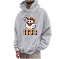 thumbnail image 2 of Yaoyar Men's Halloween Print Hooded Long Sleeve Sweatshirt, Casual Pullover Top with Spooky Graphic for Fall Festive Wear, 2 of 6