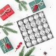 thumbnail image 2 of Bxaolu Christmas Ornaments Balls - 25 Pcs 2.35 Inch Shatterproof Plastic Christmas Balls Sets, Red, Green, White Small Christmas Tree Balls Hanging Ornaments for Holiday Party Christmas Decor, 2 of 7