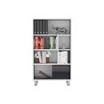 thumbnail image 3 of Xukmct 40.6" Tall 6 Tiers Wood Bookcase Bookshelf for Living Room, Office, White, 3 of 7