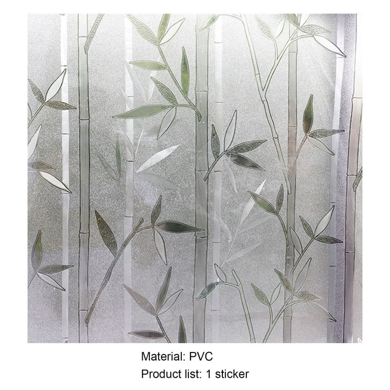 Frogued Window Stickers 3D Self Adhesive PVC Decorative DIY Glass Film for  Bathroom (Type 3,200cm)
