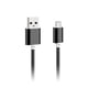thumbnail image 1 of Cable micro USB trenzado de nailon de 3 m Cable de carga Cable extra largo sin enredos para Android (negro), 1 of 4