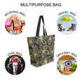 thumbnail image 7 of FORMRS Womens Canvas Tote Bag with Zipper Inner Pocket Shoulder Handbag, Golden Elegance, 7 of 7