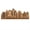 Cincinnati Skyline - Large Size, variant on Inspired Indigo Cincinnati Ohio Skyline Wall Art Decoration, Walnut and Maple Wood, Brown, Large Size 19" x 7.25"
