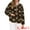 Brown, variant on DARING DIVA Fleece Jacket Floral Print Long Sleeve Outwear XS Brown