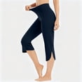 thumbnail image 4 of FAIWAD Capri Pants for Women High Waisted Stretch Side Split Athletic Cropped Pant Lightweight Comfy Yoga Workout Capris, 4 of 8