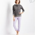 thumbnail image 3 of Aeropostale Womens Terry Popover Hoodie Sweatshirt, Black, Juniors, Large, 3 of 3