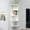 White, variant on OKKVV Corner Shelf Wall-Mounted, 4-Tier 32.67in White Corner Storage Rack for Home & Office