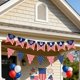 thumbnail image 5 of CaiYueKe Patriotic Burlap Banner 4th of July USA Flag Pennant Bunting Garland Red Blue Star Stripes Triangle Banner for Independence Day Home Party Mantle Fireplace Wall Decor, 5 of 6