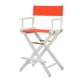 thumbnail image 1 of Casual Home Silla de director de 24 pulgadas con marco blanco y altura del mostrador de lona naranja, 1 of 1