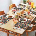 thumbnail image 2 of Pioneer Flower Floral Print Pattern Summer Placemats Table Placemats Set Of 4-Linen Kitchen Washable Placemats Table Mats 12x18 Inch Non-Slip Heat Resistant, 2 of 5
