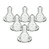 Dr. Brown's Natural Flow Level 2 Narrow Baby Bottle Silicone Nipple, Medium Flow, 3m+, 100% Silicone Bottle Nipple, 6 Pack