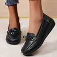 thumbnail image 4 of Mepaouo Loafers for Women Business Casual Shoes Comfortable Bowknot Penny Loafer Slip on Work Flats Black 5.5, 4 of 9