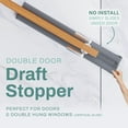 thumbnail image 3 of Under Door Draft Stopper for Bottom of Doors 24” - 36” Weather Stripping Gap Stoppers Door Draft Guard Seal Sweep Adjustable, Grey, 3 of 12