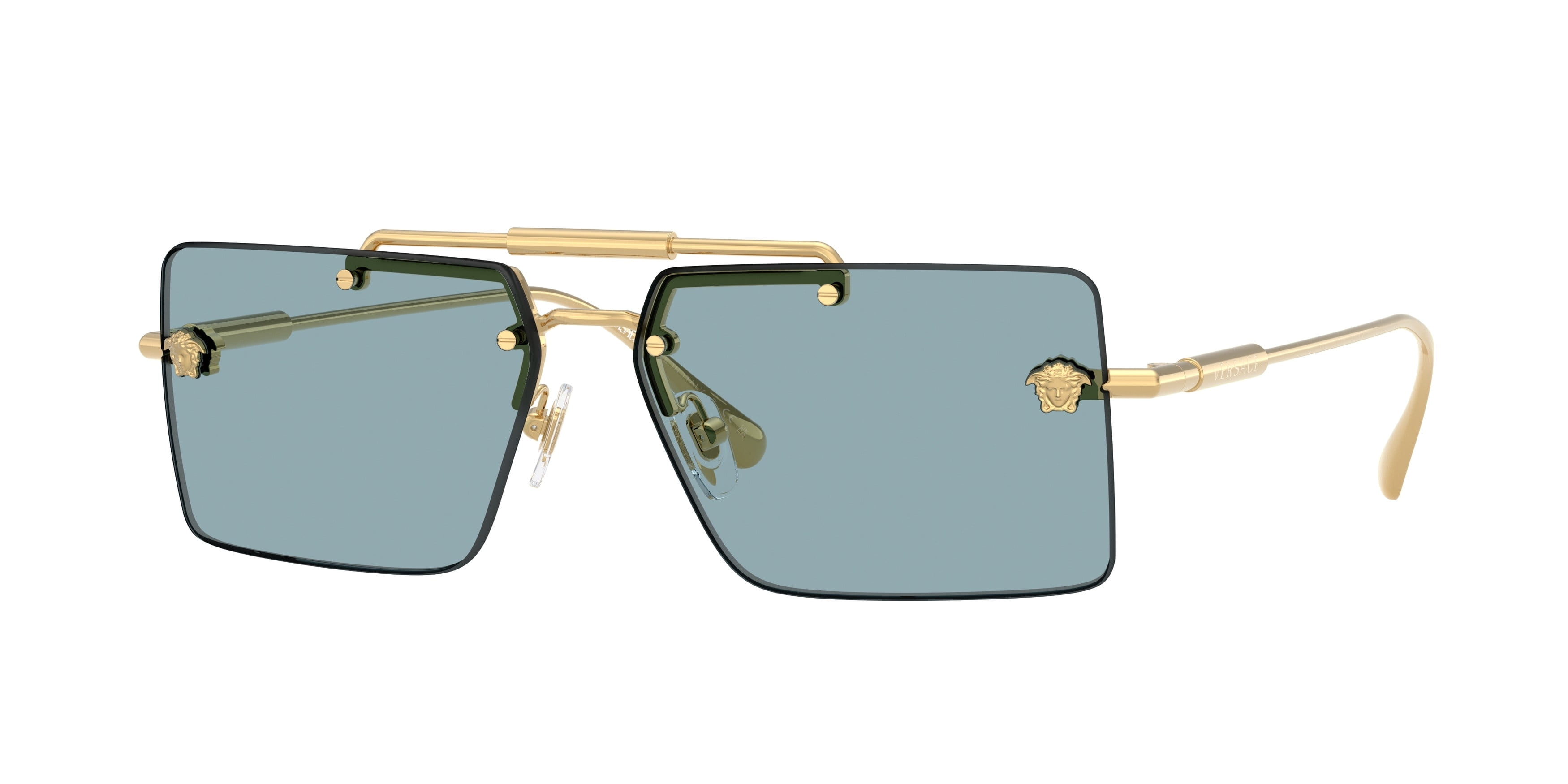 New Authentic Versace VE 4395 Plastic Womens Square Sunglasses Black 59mm Adult VERSACE VE 4395 108/73 Sunglasses Dark Havana Frame Brown  main image 4
