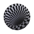 thumbnail image 2 of DouZhe Waterproof Spare Tire Cover, Black White 3D Vortex Illusion Prints Adjustable Wheel Covers Fit for Jeep Trailer RV SUV Car, 17 inch, 2 of 7